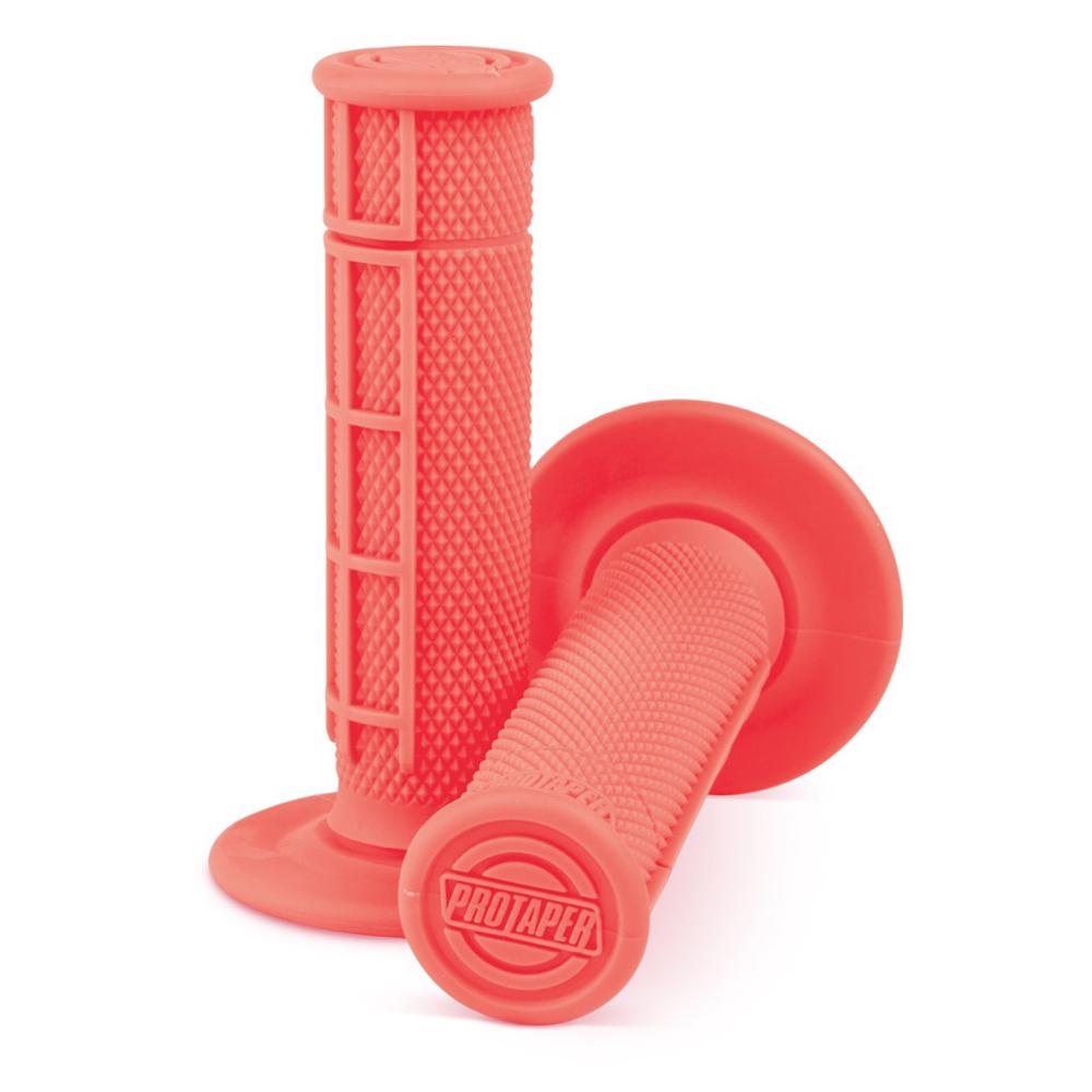 Pro Taper Single Density Half Waffle Grips Red