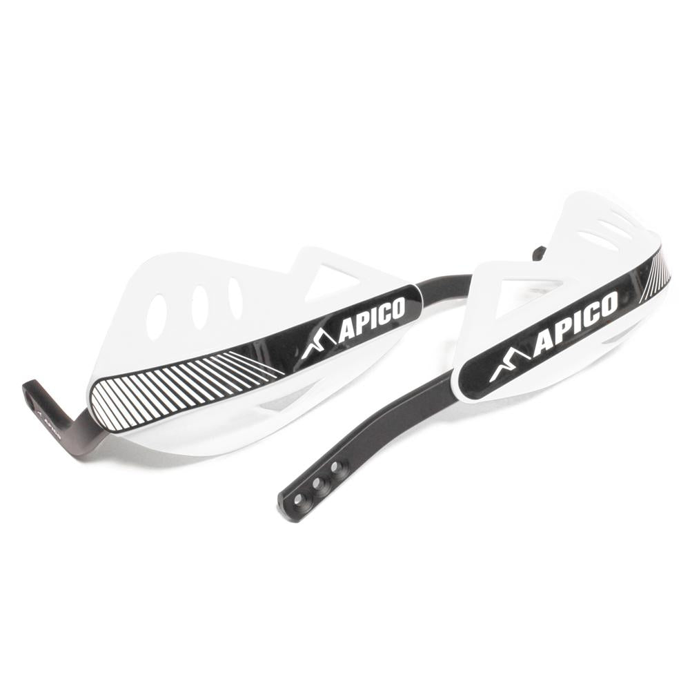 Apico Apico Enduro Hand Guards With Full Wrap Around Aluminium Frame White