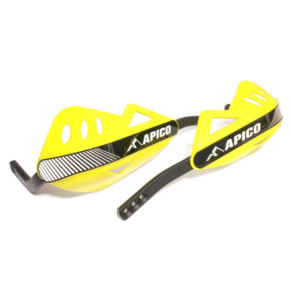 Apico Apico Enduro Hand Guards With Full Wrap Around Aluminium Frame Yellow