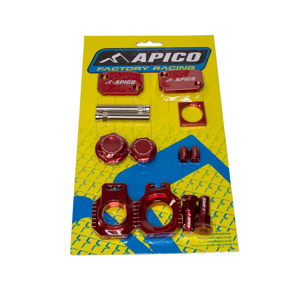 Apico Factory Bling For KTM SX125 2016-2022, SX 125/250 2014-2022, SXF 250/350/450 2014-2022, Husqvarna TC250 2022-2022, FC 250/350/450 2022-2022, Gas Gas MC 125/250/450 2021-2023 Red