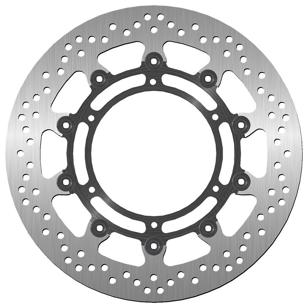 SBS Stainless Steel Front Brake Disc For KTM Adventure 1050 2015-2016 - Black/Silver