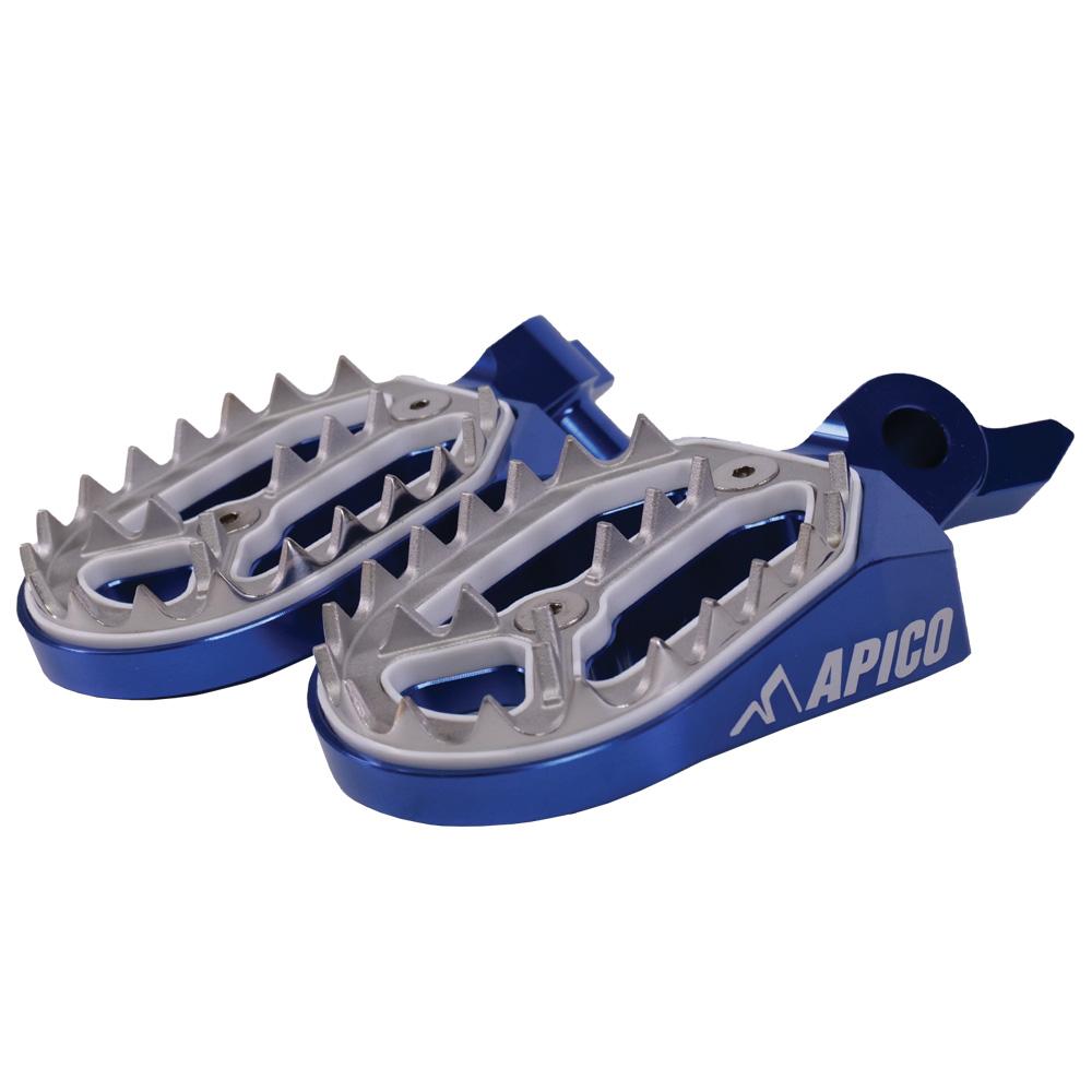 Apico Pro Bite Foot Pegs For Yamaha YZF250 2024-2025, YZF450 2023-2025, YZF450X 2024-2025, WRF450 2024-2025 Blue