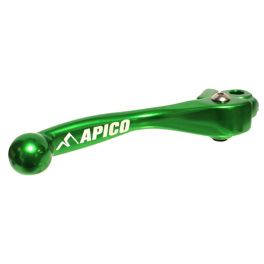 Apico Elite Brake Lever For Suzuki RM85 2005-2025, Kawasaki KX 2000-2026, KXF 2004-2012, Yamaha YZ 65/85 2001-2025, YZ 125/250 2001-2007 Green