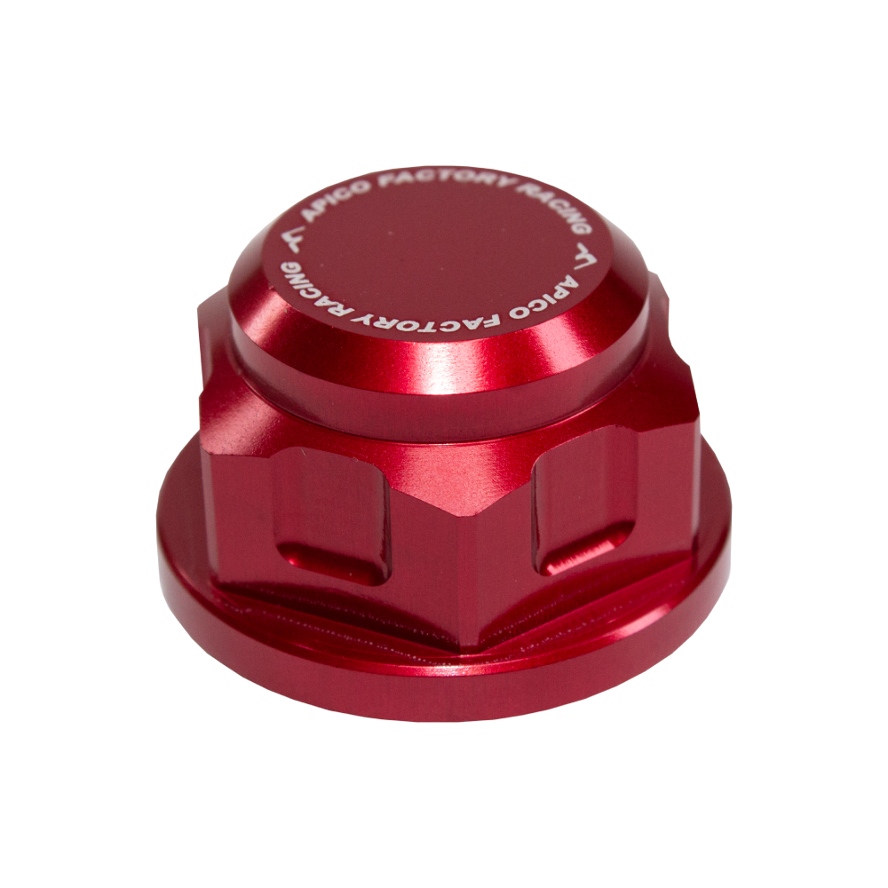Apico Axle Nut Rear M20 X 1.5 For KTM/Husqvarna SX/SXF 125-450 1998-2012, EXC/EXC-F/TE/FE 1998-2023, TC85 2014-2023 Red