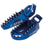 Apico Xtreme Foot Pegs For KTM SX/SXF 125-450 2023-2025, Husqvarna TC/FC125-450 2023-2025, Gas Gas MC 250/450F Factory Edition 2023-2025 Blue