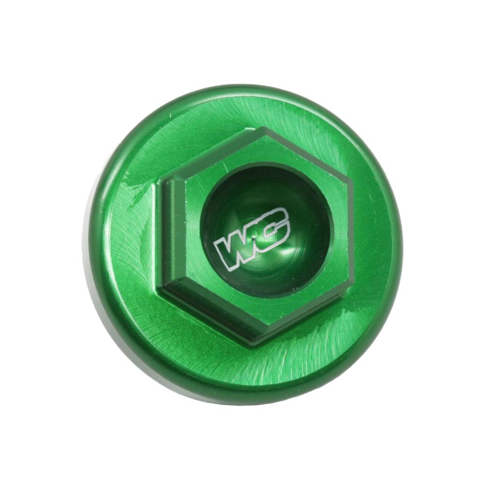 Works Connection Oil Fill Plug For Honda/Kawasaki/Suzuki KX250 2005-2007, KXF250 2004-2023, KX250XC 2020-2023, KXF450 2006-2023, KX450XC 2020-2023, RMZ250 2004-2006 Green