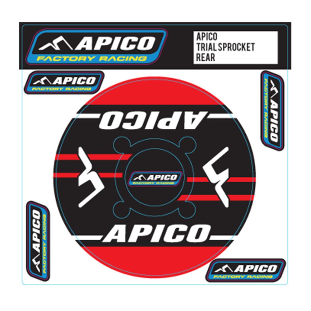 Apico Apico Trials Rear Sprocket Sticker 41T-42T Red