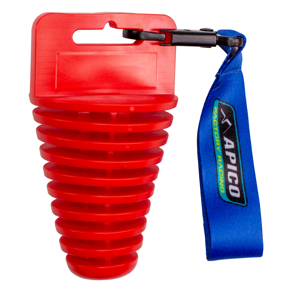 Apico 4 Stroke Exhaust Plug With Lanyard Red