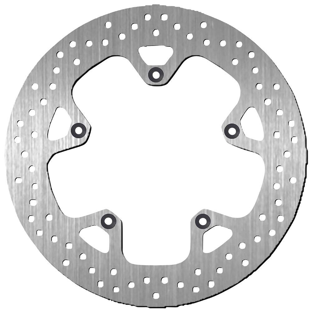 SBS Standard Round Front Left Brake Disc For Piaggio Beverly 125 2007-2009 - Silver