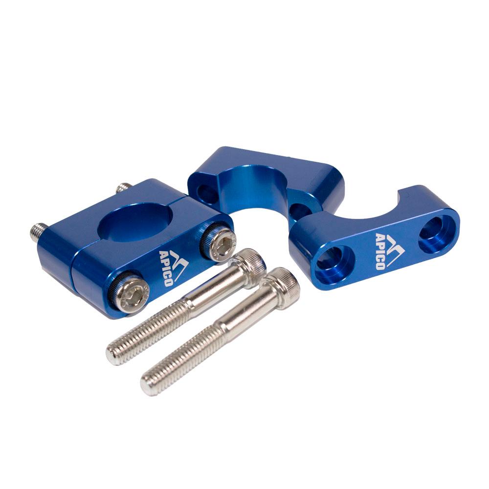 Apico Trials Handlebar Mounting Kit For Oversized Bars 28.6mm Blue