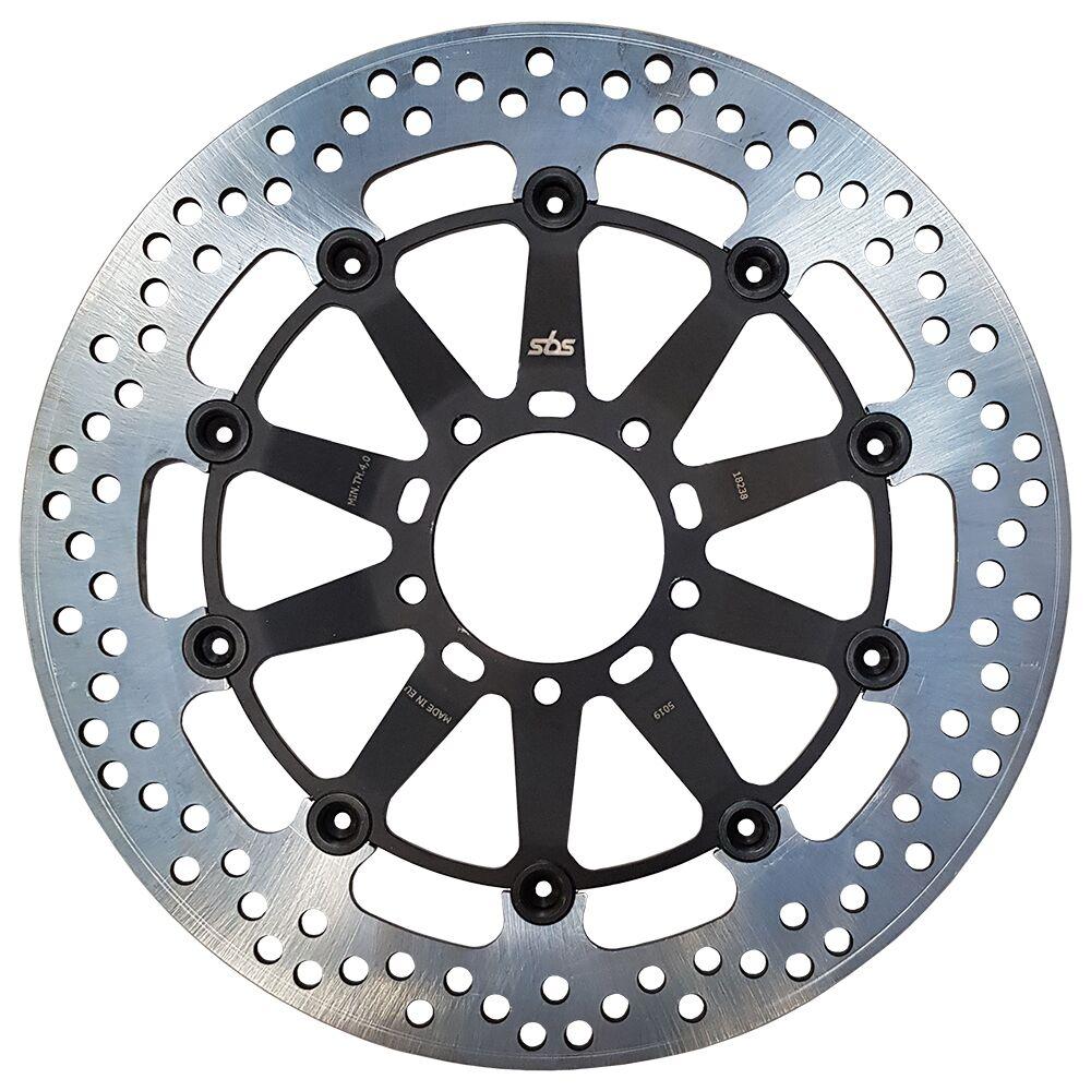 SBS Stainless Steel Front Brake Disc For Ducati 749 R 2004-2007 - Black/Silver