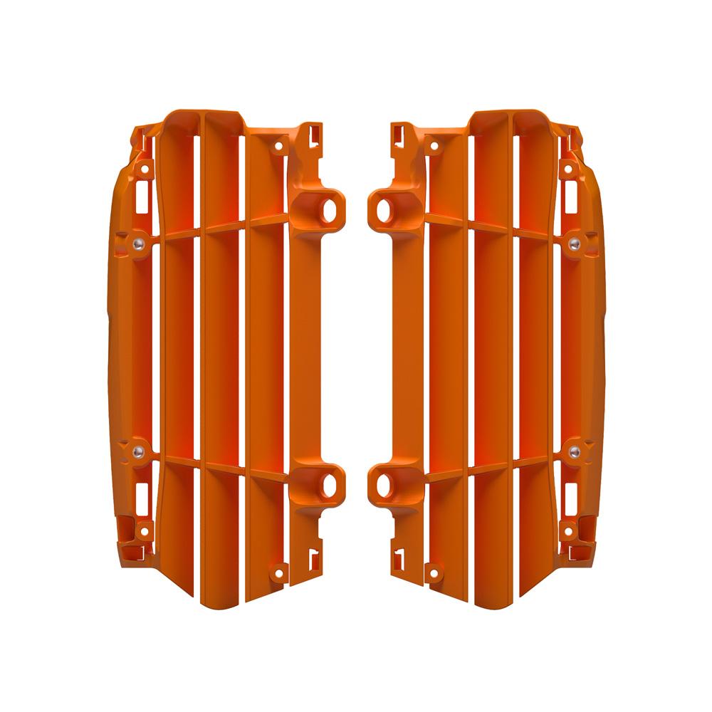Polisport Radiator Louvres For KTM/Husqvarna/Gas Gas SX/SXF/TC/FC 2023-2024, EXC/EXC-F/TE/FE 2024, MC/MC-F/EC/EC-F 2024 Orange