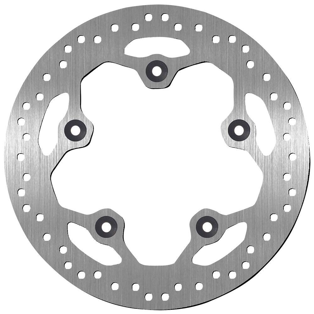 SBS Standard Round Front Left Brake Disc For Sym CityCom 300 I 2008-2018 - Silver