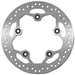 SBS Standard Round Front Left Brake Disc For Sym CityCom 300 I 2008-2018 - Silver