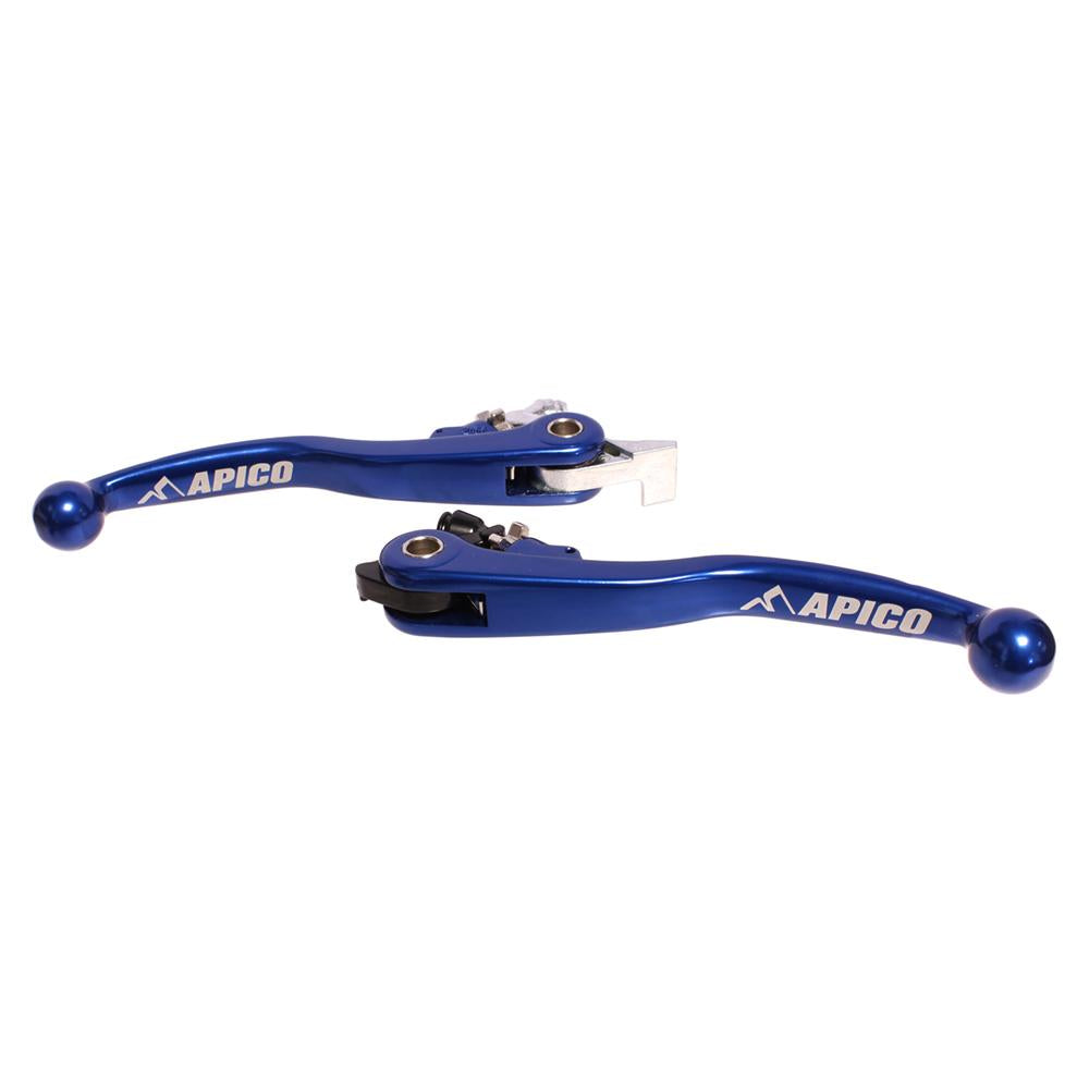 Apico Set Of Magura Flexi Levers For Husqvarna TC/FC 125-450 2018, TE/FE 125-5011 2018-2021 Blue