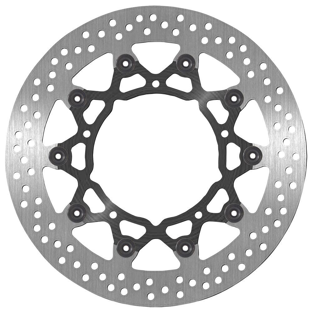 SBS Stainless Steel Front Brake Disc For Yamaha FZ8 N 2010-2014 - Black/Silver