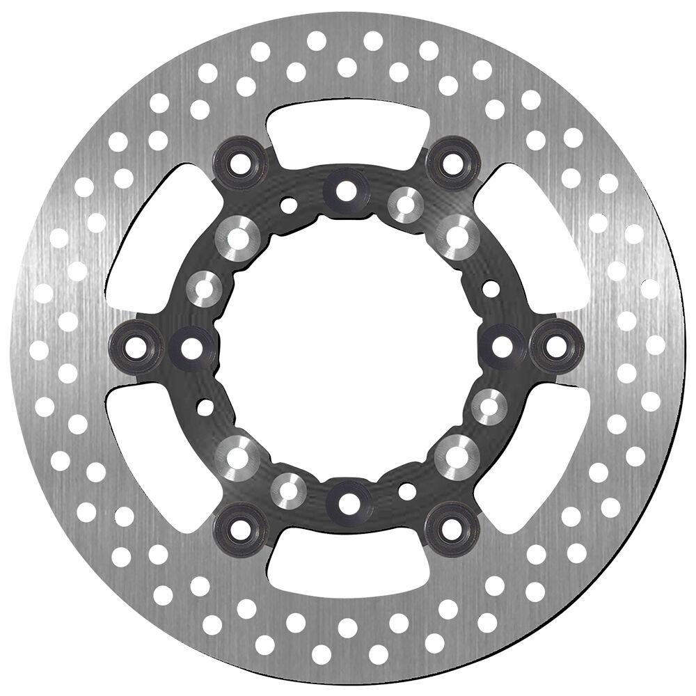SBS Stainless Steel Front Brake Disc For Kawasaki KDX125 SR 1990-2002 - Black/Silver
