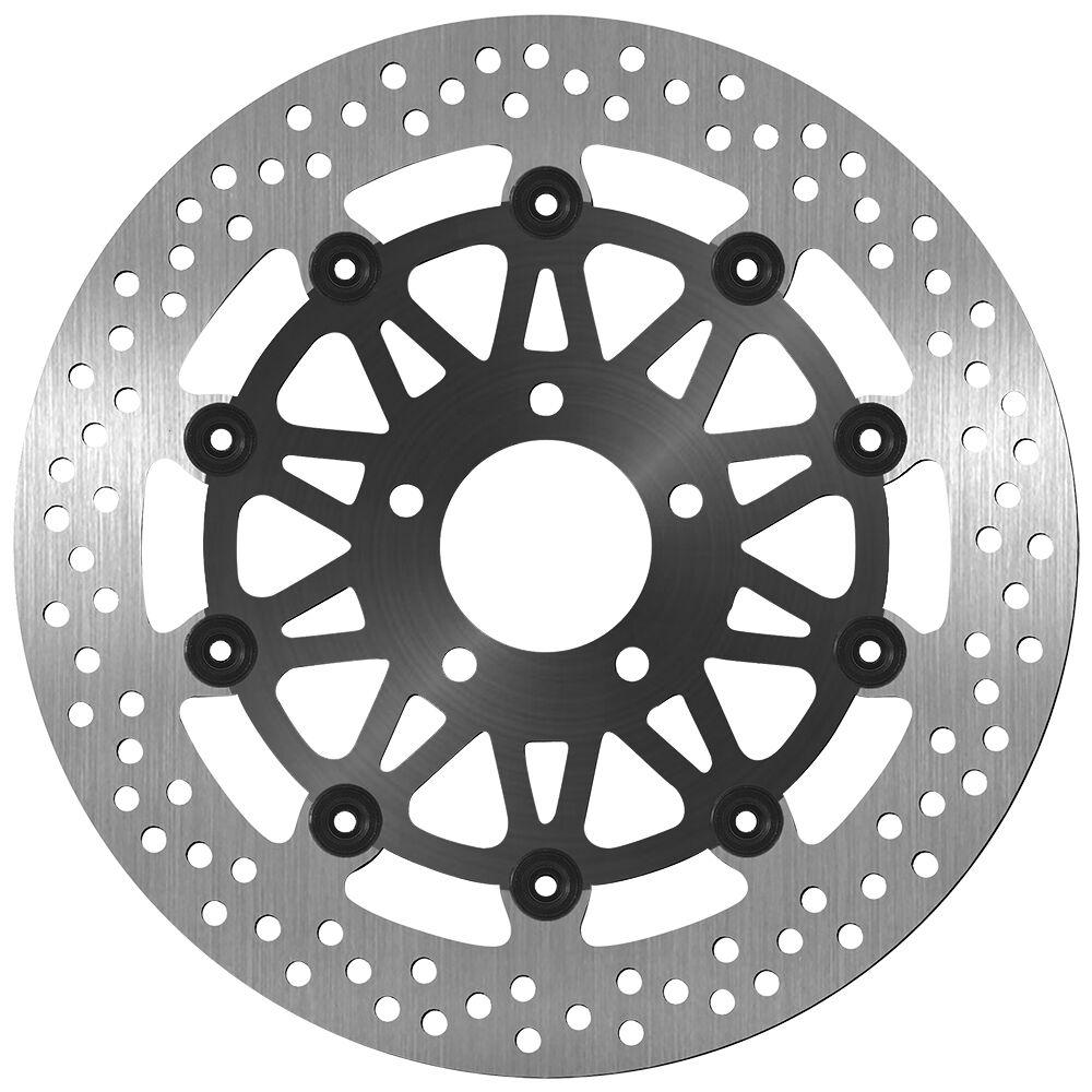 SBS Stainless Steel Front Right Brake Disc For Suzuki GS 500 E 1989-2007 - Black/Silver