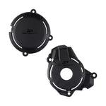 Polisport Clutch & Ignition Cover Protectors For Sherco SE-F 250/300 2024-2025 Black