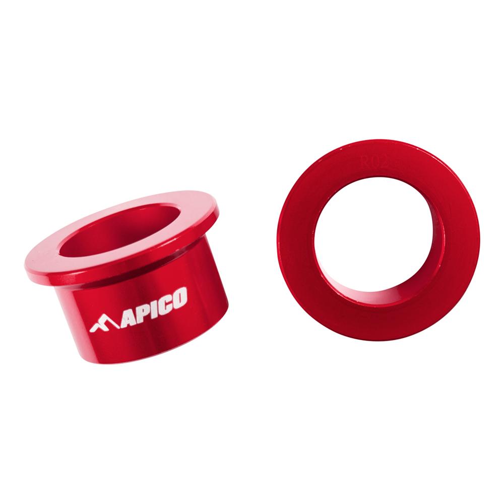 Apico Rear Pro Wheel Spacers For Suzuki RMZ 250/450 2007-2022 Red
