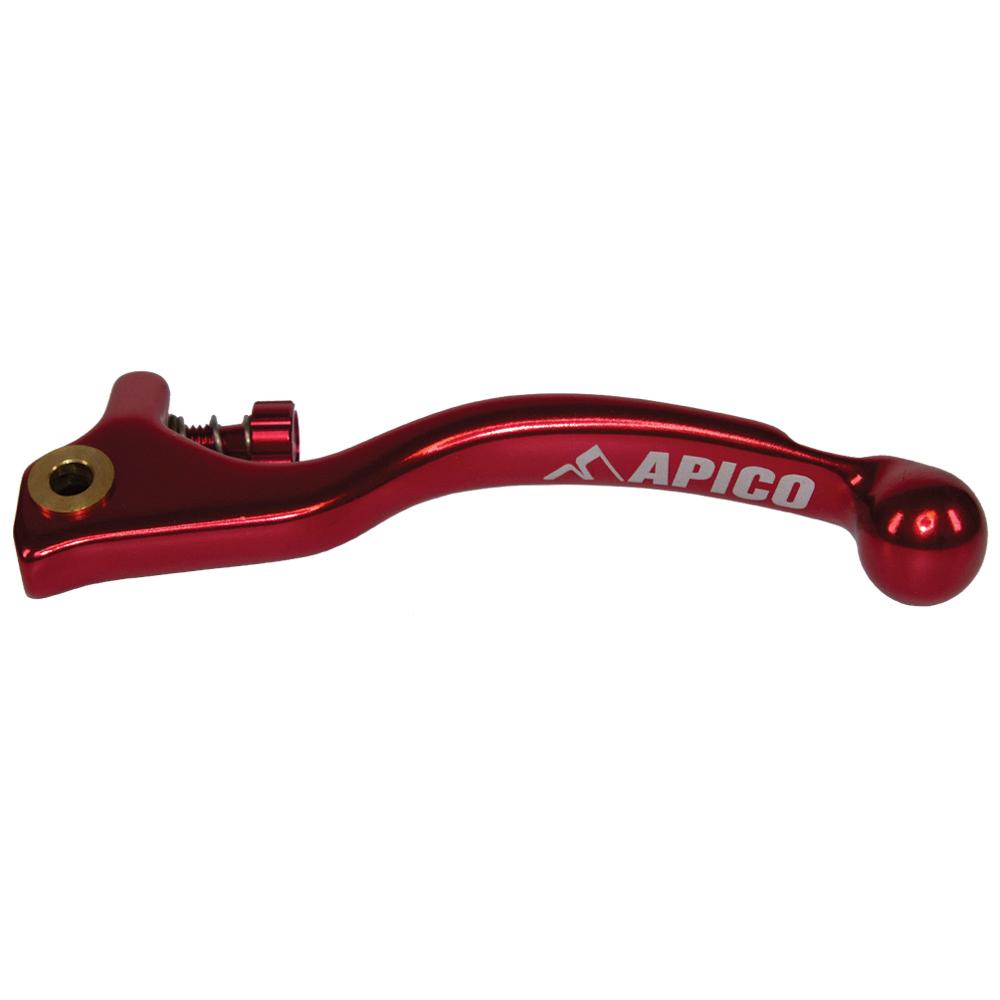 Apico Elite Clutch Lever Forged Trials Braktec Short With Adjuster Red/red