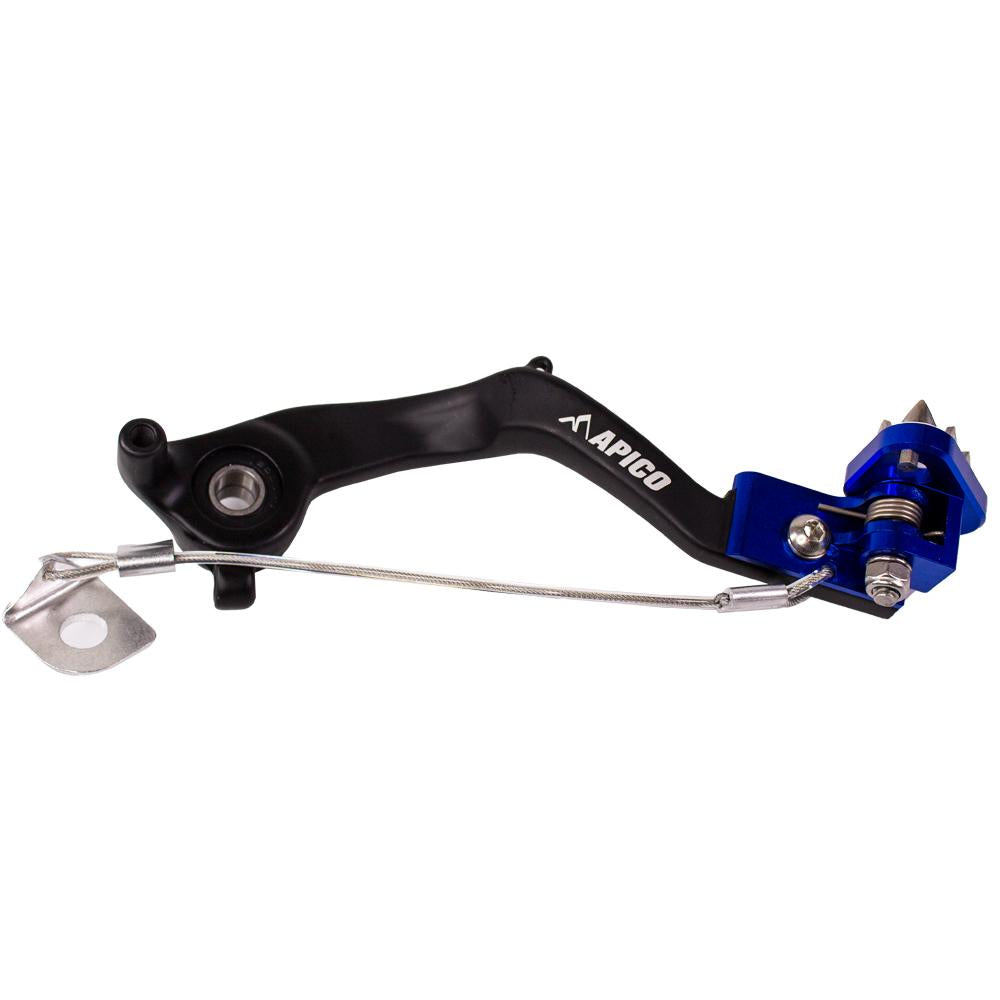 Apico Forged Brake Pedal For KTM SX65 2024-2025, Husqvarna  TC65 2024-2025, Gas Gas MC65 2024-2025 Black/blue