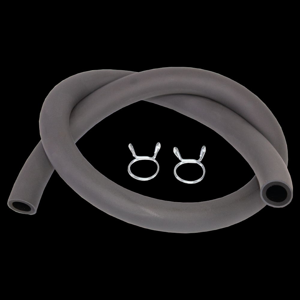 Apico Fuel Pipe 8mm X 13mm Dual Layer OEM Style Fuel Pipe 0.5 Meter With Clips Grey
