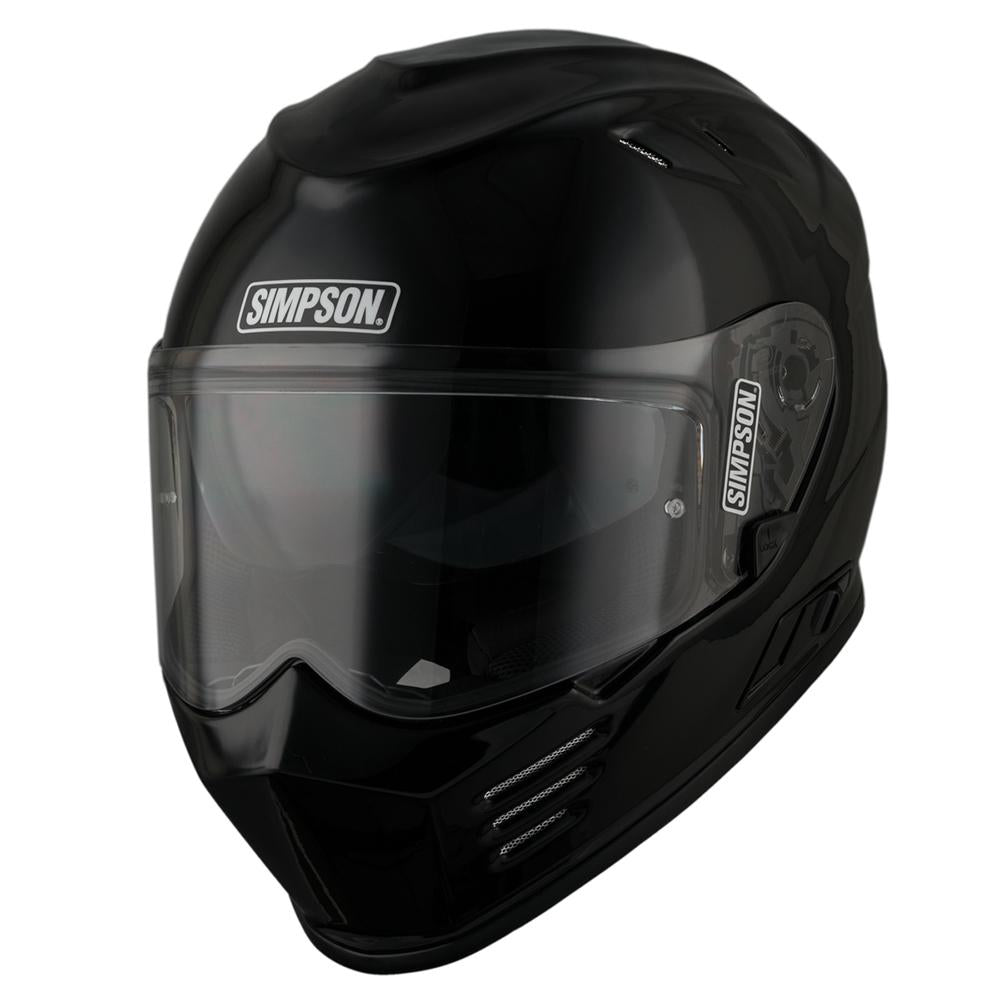 Simpson Venom Solid ECE 22.06 Motorcycle Helmet Gloss Black