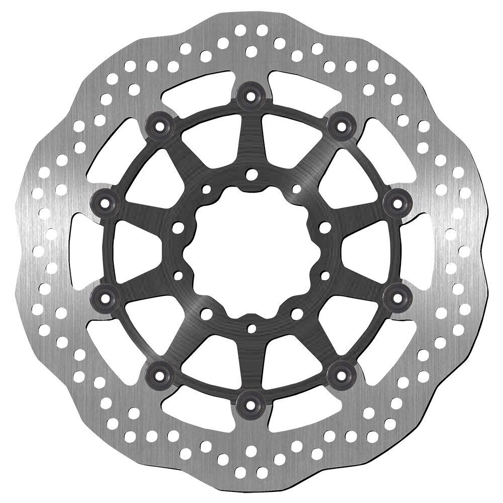 SBS Stainless Steel Front Brake Disc For Kawasaki GTR 1400 2008-2016 - Black/Silver