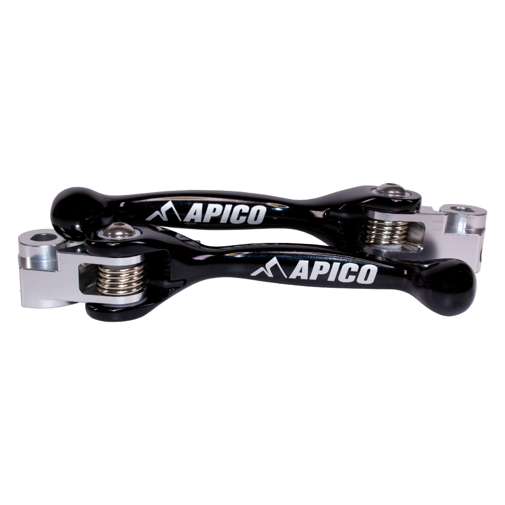Apico Set Of Braktec Flexi Levers For Gas Gas EC/EC-F250-350 2021-2023, Husqvarna TE/FE 150-501 2022-2023 Black