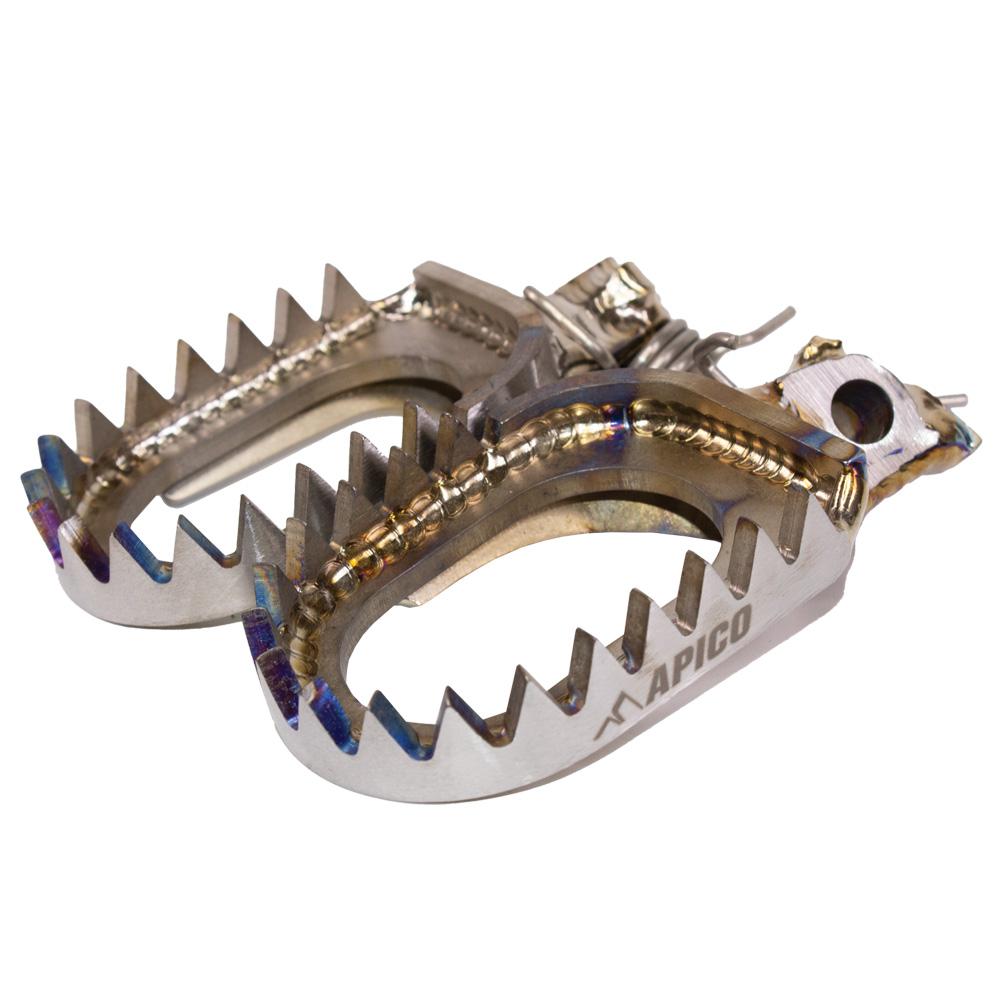 Apico Open Design Titanium Foot Pegs For Yamaha YZ 65/85/125/250 1998-2025, YZF250 2001-2023, YZF450 2001-2022, WRF250 2001-2024, WRF450 2001-2023, Gas >17