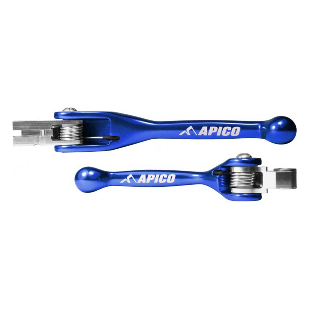 Apico Set Of Flexi Levers For Beta RR 125/250/300 2013-2023, RR 350/500 2012-2023, TM MX 125/250/350/450 2010-2018 Blue