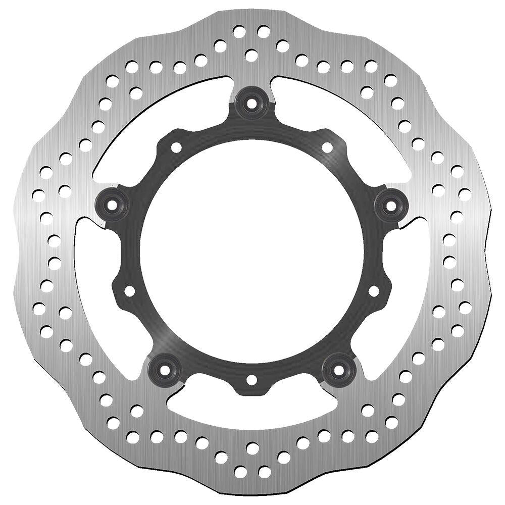 SBS Stainless Steel Front Brake Disc For Yamaha MT-07 2014-2016 - Black/Silver