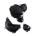 Polisport Clutch & Ignition Cover Protectors For KTM SX250 2023-2025 Black