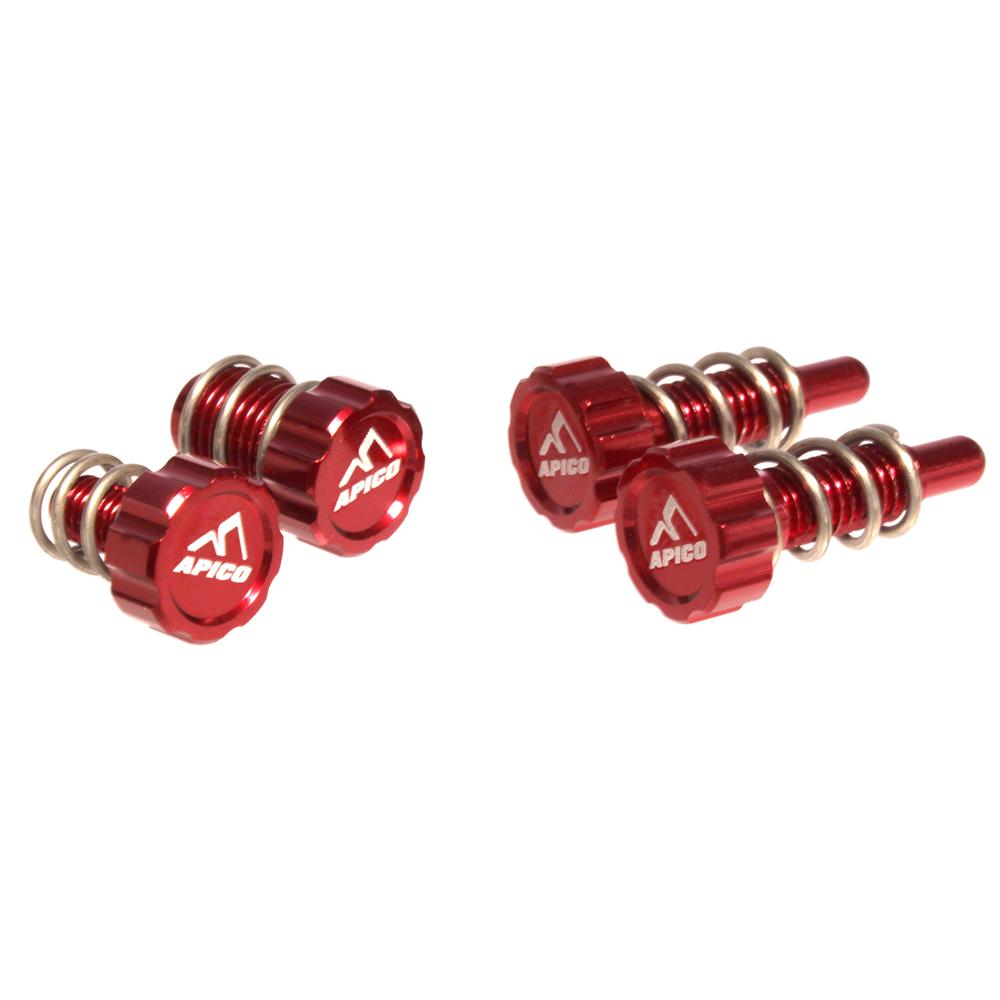 Apico Brake & Clutch Master Cylinder Adjuster Set For AJP & Braktec Red