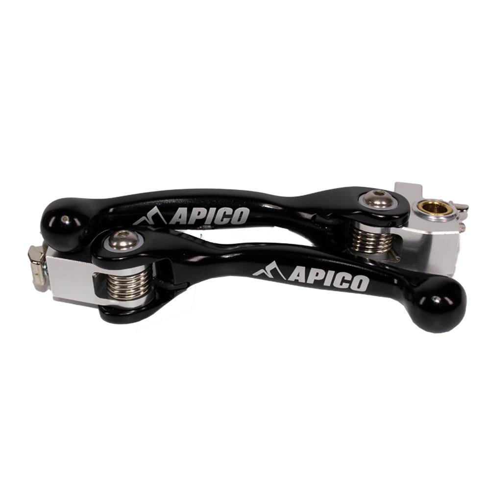 Apico Set Of Flexi Levers For Honda CRF450R 2021-2023, CRF450RX 2021-2023 Black