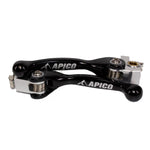 Apico Set Of Flexi Levers For Honda CRF450R 2021-2023, CRF450RX 2021-2023 Black
