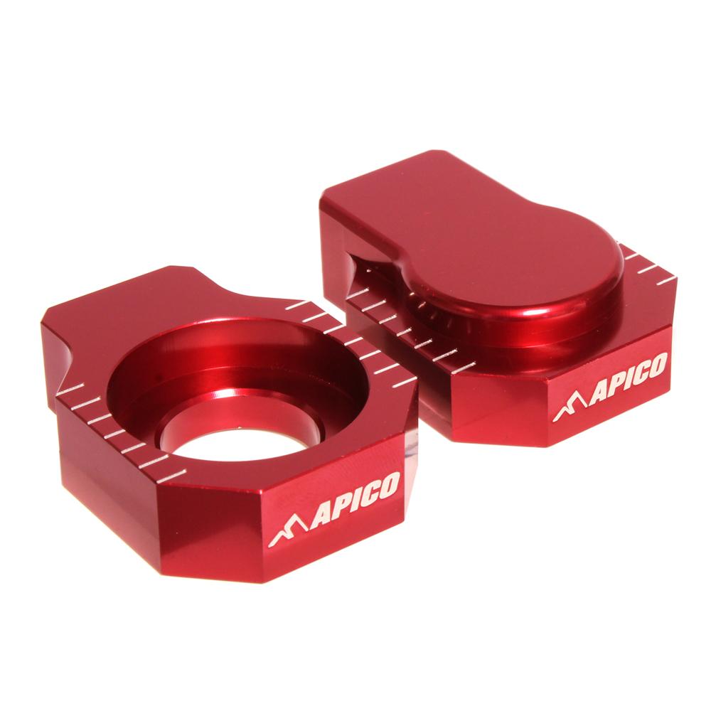 Apico Rear Axle Blocks For Gas Gas EC/XC200-300 2018-2020 Red