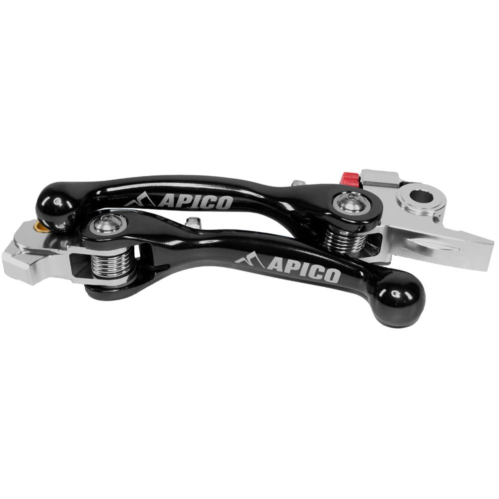 Apico Set Of Flexi Levers For Kawasaki KXF450 & KX450XC 2024-2025 Black