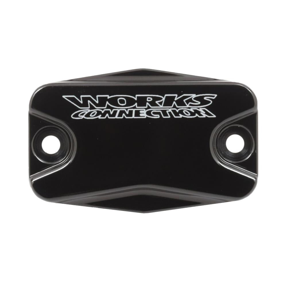 Works Connection Front Brake Master Cylinder Cover Braktec For Gas Gas EC/EC-F 2021-2025, MC/MC-F/EX 125-450 2024-2025, Husqvarna TE/FE 150-501 2022-2024 Black
