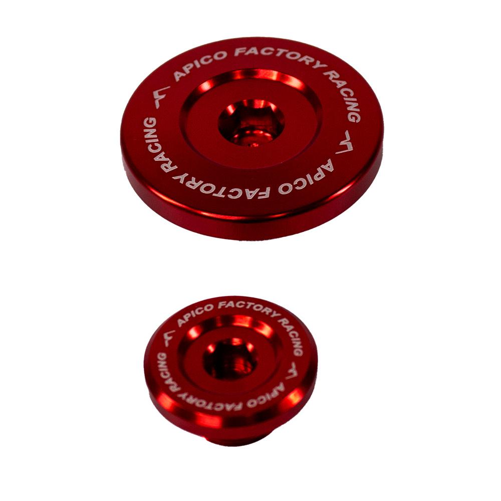 Apico Engine Plugs For Yamaha YZF450 2023-2025, WRF450 2024-2025 Red