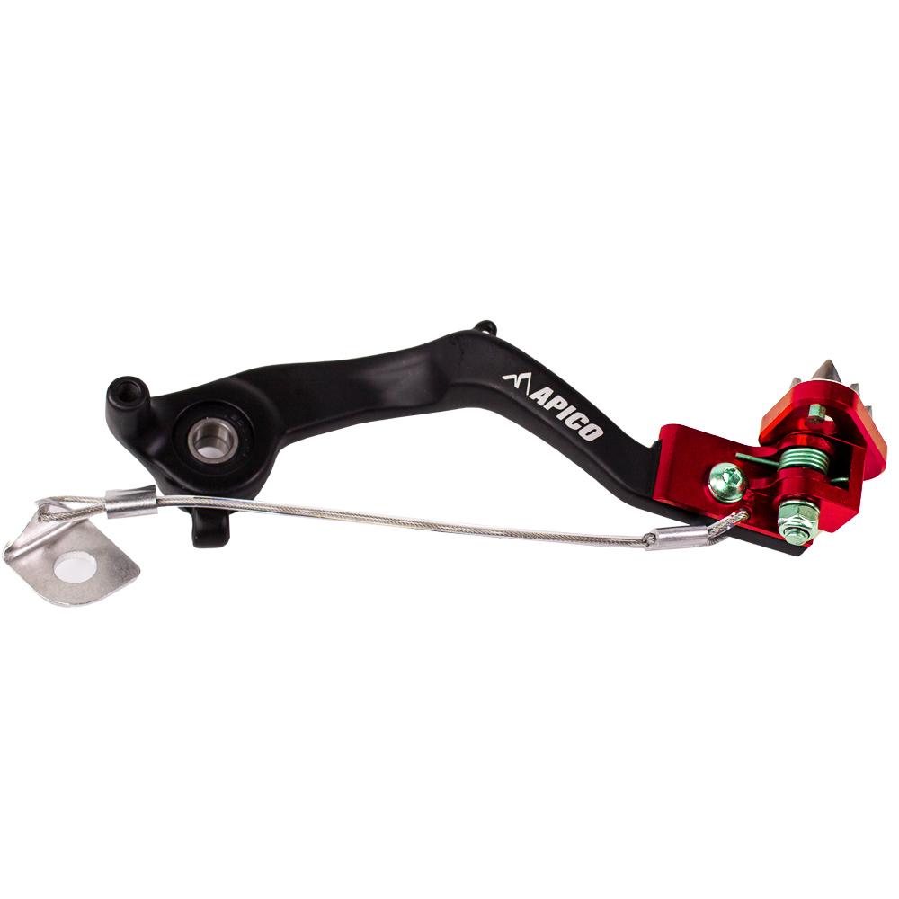 Apico Forged Brake Pedal For KTM SX65 2024-2025, Husqvarna  TC65 2024-2025, Gas Gas MC65 2024-2025 Black/Red
