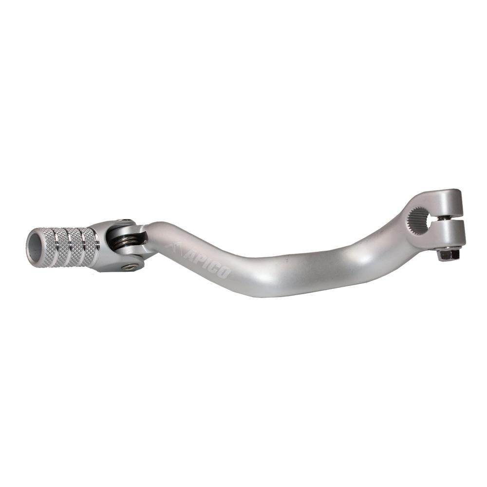 Apico Forged Gear Pedal For Kawasaki KX 125/250 1988-1993, KX500 1988-1993 Silver