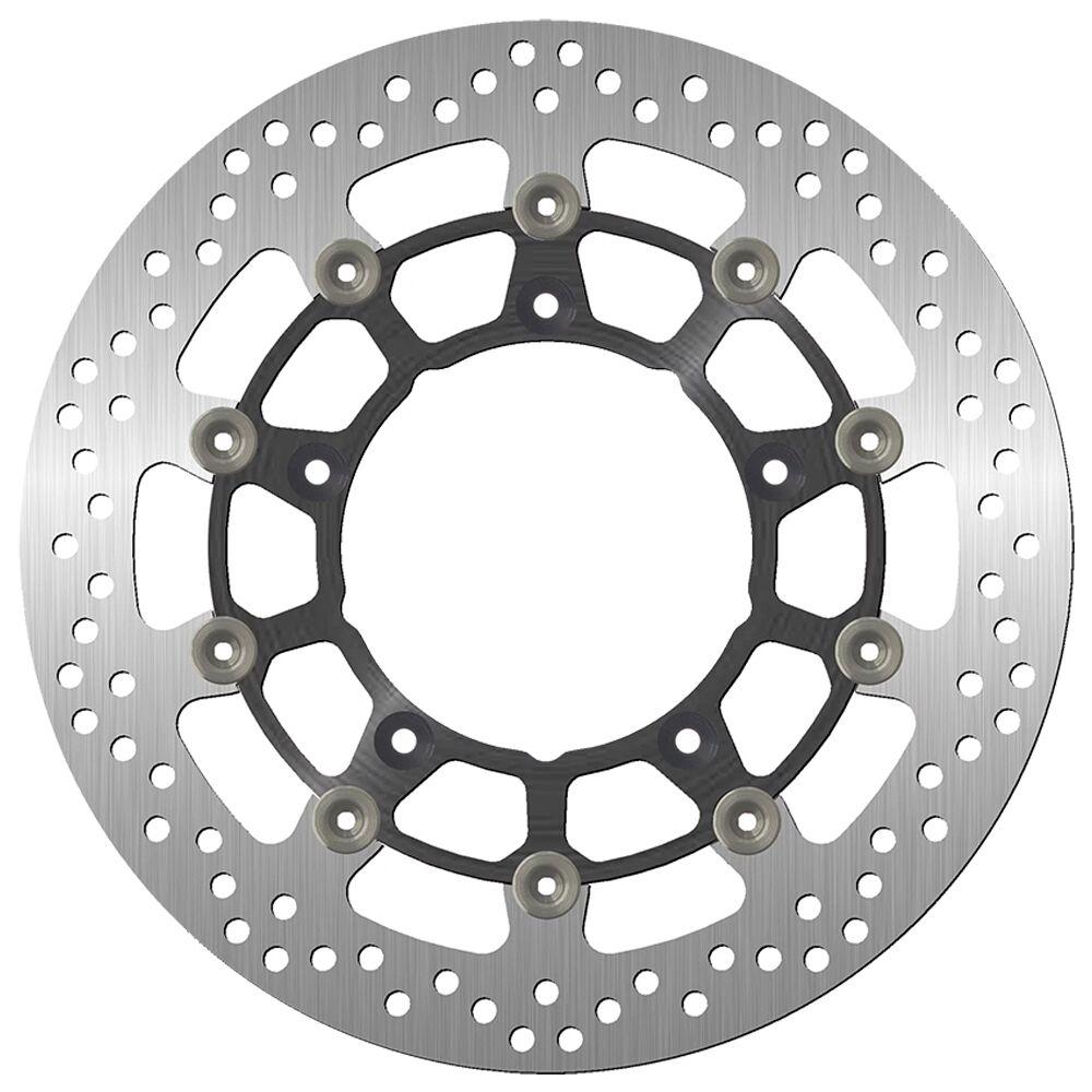 SBS Stainless Steel Front Brake Disc For Suzuki SFV 650 2009-2015 - Black/Silver
