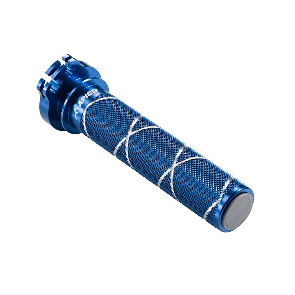 Apico Alloy Throttle Sleeve For Yamaha YZ 125/250 1997-2025, YZ 125/250X 2016-2025 Blue