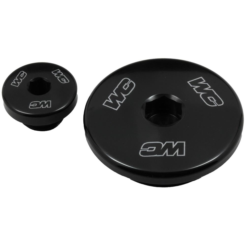 Works Connection Engine Plugs For Yamaha YZF250 2014-2025, YZF450 2010-2022, YZF250X 2015-2025, YZF450X 2016-2025, WRF250 2015-2025, WRF450 2016-2025 Black