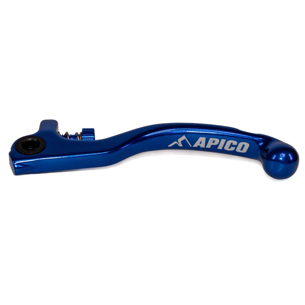 Apico Elite Clutch Lever Forged Trials Grimeca Short With Adjuster Blue/blue