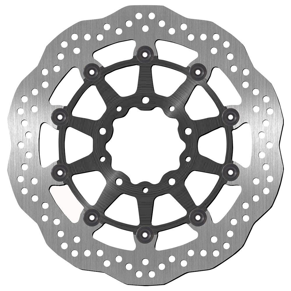 SBS Stainless Steel Front Brake Disc For Kawasaki GTR 1400 2008-2011 - Black/Silver