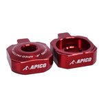 Apico Rear Axle Blocks For KTM SX/SX-E50 2020-2023, Husqvarna TC50/EE-5 2020-2023, Gas Gas MC50/MC-E5 2021-2023 Red