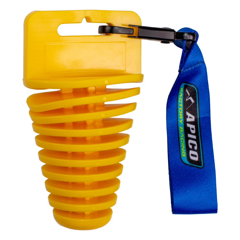 Apico 4 Stroke Exhaust Plug With Lanyard Yellow